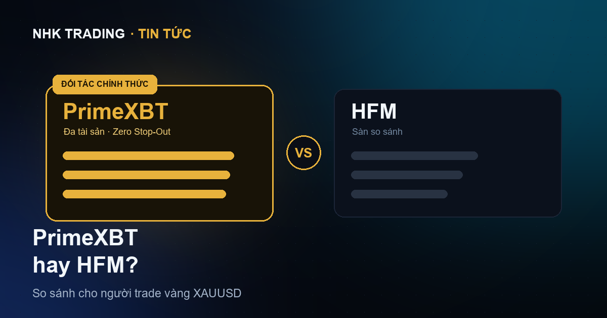So sánh PrimeXBT vs HFM cho người trade vàng XAUUSD