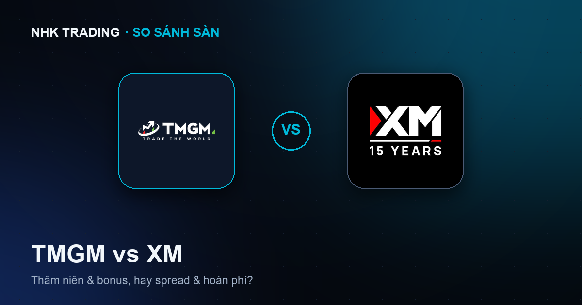 So sánh sàn TMGM và XM cho trader vàng