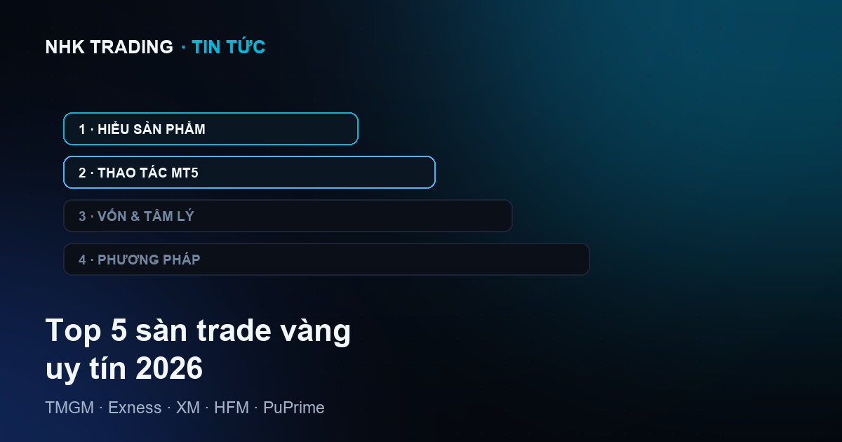 Top 5 sàn trade vàng uy tín 2026 — bảng so sánh